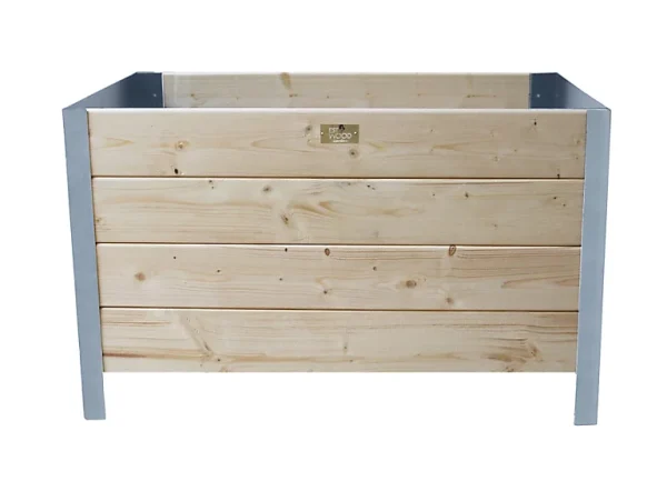 Castorama Carré Potager Bois Et Zinc Galva 78 X 52 X H.48 Cm site pas cher 1