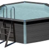 shopping pas cher Castorama Piscine Hors Sol Composite Gris Gré ø4,10 X H.1,24 M 5
